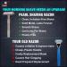 PEARL Premium Double Edge Safety Razor for Men | Semi Slant Stainless Steel | Perfect Gift Kit for Sensitive Skin & Thick Hair | Triple Plated L-65 DE Razor - Buy Online on GoSupps.com