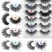 JIMIRE 20 Pairs False Eyelashes Variety Pack - Fluffy Wispy Round & Cat Eye Styles - Faux Mink Lashes for Volume - 10 Styles Included - Buy Online on GoSupps.com