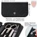Three Swords Manicure Set 'Roma' - 8 Pcs High-Quality Nail Care in Ostrich Leather Etui | Nail Scissors Clippers Tweezers & Glass Files - Buy Online on GoSupps.com