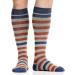 VIM & VIGR Cotton Compression Socks 15-20 mmHg for Men & Women - Oat & Orange Stripe - Small/Medium Wide Calf - Buy Online on GoSupps.com