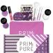 Prim and Pure Kids Makeup Gift Set - Stencil Makeup Eyeshadow Bioglitter Lip Gloss and Cosmetic Bag Mirror Makeup Brush Accessories (Fairy Purple)