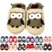 MiniFeet Premium Soft Leather Baby Shoes - BUY 4 PAIRS & GET 1 OF THEM FOR FREE ! - Toddler Shoes - 0-6 Months to 4-5 Years 12-18 Months Beige Owl
