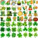 EGMBGM 49 PCS St. Patrick's Day Tattoos Stickers For Kids Women Men  3D Green Shamrock Temporary Tattoos St Patricks Day Irish Party Favor  Saint Patricks Day Accessories Lucky Clover Tattoos Adults