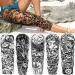 24 Sheets Cool Super Large Full Arm Temporary Tattoo Sleeve for Men & Women - Flower, Eagle, Compass, Tribal Tiger - 16 Sheets Thigh Adults Tatoo - FANRUI - Buy Online on GoSupps.com