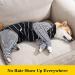Dog Operating Suit - XL Black One-Piece Pajamas for After Surgery | Breathable Anti-Lick Legged Design - Ideal Alternative to Dog Cones - Buy Online on GoSupps.com