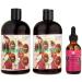 Organic Hair Solution-SHAMPOO & CONDITIONER & EDGE GROWTH OIL-Aloe vera- Avocado oil-castor oil- tea tree- Argan oil-Jojoba seed- peppermint oil-For Stronger Thicker Longer Hair-NOURISH & STRENGTH