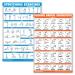 Quickfit 2-pack-stretching exercises and sliding bench workout poster set-compatible with Total Gym & Weider Ultimate Body Works (laminated 45.7 x 61 cm) laminated 18 "X 24"
