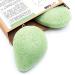 Bio-Konjac Sponge Set with Green Tea | 4 Drop-Shaped Natural Face Sponges | Eco-Friendly Cleansing - Buy Online on GoSupps.com