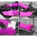 Home Beyond 2-Pack Magic Silicone Household Cleaning Gloves with Rubber Sponge Scrubber Reusable Dishwashing Kitchen Gloves Dark Pink - Buy Online on GoSupps.com