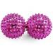 2x DBT skills hedgehog ball |Magnetic high stress acupressure ball |For stress relief or massage |for tension and for more mobility and concentration (pink) pink 32 mm
