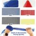 African Exfoliating Net Sponge Set - 8 Pieces | Extra Long Washcloth & Body Scrubber | Skin Smoother | Blue, Dark, Yellow, Red - Buy Online on GoSupps.com