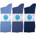 IOMI 6 Pair Mens Bamboo Diabetic Socks - Navy Blue Crew Non Binding Seamless Socks 7-12 - Buy Online on GoSupps.com