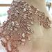 Sparkle Rhinestone Applique Beaded Patch for Wedding Dress - Rose Gold Crystal Neckline Accessory - Buy Online on GoSupps.com