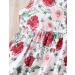 Puseky Toddler Girl 2-Piece Floral Dress & Ribbed Cardigan Set, 5-6 Years, Wine Red - Buy Online on GoSupps.com