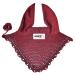 Diamante Crystal Horse Fly Hood Veil Ear Bonnet Flyveil Cotton Crochet Handmade Glitter (FULL Burgundy) FULL Burgundy