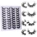 Zegaine 20mm Fluffy Dramatic False Eyelashes - 20 Pairs 3D Faux Mink Lashes - 4 Styles Wispy Pack - Buy Online on GoSupps.com