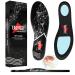 {First} Real Memory Foam Insole with Arch Support Men Women - Excellent Shock Absorption Pain Relief Plantar Fasciitis - Premium Shoe Inserts Work Boot Running Shoes Hiking Shoes Sneaker Black Black Men 9-10.5/Women 10-11.5