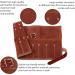 Dark Stag Professional Barber Leather Tool Storage Roll - For Hair Styling Scissors Razors Combs Brushes and More - Buy Online on GoSupps.com