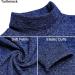 Babioboa Men's Slim Fit Turtleneck Thermal T Shirt in Navy Blue - Large - Buy Online on GoSupps.com
