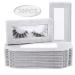 MAGEFY 30 Pieces Eyelashes Packaging Box, Empty Eyelash Boxes Lash Box Packaging Glitter Paper Eyelash Storage Box Soft Paper Lash Case (Silver) 30pcs-Silver