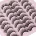 JIMIRE False Eyelashes Wispy Cat Eye 3D Fluttery Faux Mink Lashes Thin 16 Pairs Pack Handmade Fluffy Lashes for Soft Natural Look Wispy Cat-Eye-16MM