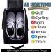 Athletico Golf Shoe Bag - Zippered Carrier with Ventilation & Outside Pocket - Black - Buy Online on GoSupps.com