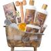 French Coconut Spa Gift Basket for Stress Relief - Father's Day & Thank You Gifts for Men and Women - Includes Pumice Stone, Bubble Bath, Epsom Salt, and Massage Roller - Buy Online on GoSupps.com