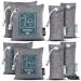 HOUSE EDITION Bamboo Charcoal Air Purifying Bag 8-PackNaturally Freshen Air with Powerful Charcoal Bags Odor Absorber  Kid and Pet-Friendly Air Fresheners for Home or Car, 2x200g, 2x100g, 4x50g