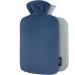 Qomfor Hot Water Bottle with Soft Fleece Cover - 1.8L Large - Classic Premium Hot Water Bag for Pain Relief, Cramps, Cozy Nights - Feet and Bed Warmer - Water Heating Pad - Great Gift - Dark Blue
