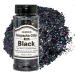 HEMOER Black Glitter 100g/3.5oz Holographic Chunky Sequins Cosmetic Craft Glitters Set for Resin Body Hair Face Nail Slime Festival Party Art and More