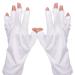 AOVNA 1 Pair Nail Gloves UV Protective Nail Gloves Fingerless Nail Gloves UV Shield Gloves for Nail Art Manicures (White) - Buy Online on GoSupps.com