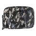 Nicole Miller Makeup Bag, Travel Toiletry Case, and Cosmetic Bag- Double Zipper, Large Clutch Makeup Organizer, Metallic Camouflage Print Metallic Camoflauge