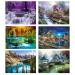 6 Pack Paint by Numbers Kits for Adults Landscape Waterfall Easy DIY Paint by Numbers for Beginner Acrylic Watercolor Paint by Number for Kids Perfect for Gift and Home Decor 11.8 X 15.75 Inch