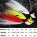 Dr.Fish Bucktail Jig Fluke Lure - 3 Pack Saltwater/Freshwater Hair Jig for Surf Fishing, Bass, Flounder, Striper - 1/2oz White Chartreuse Red & White - Buy Online on GoSupps.com