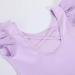 Vivifayee Girls Ballet Leotard Tutu Dress with Chiffon Bow Skirt 4-5T X-purple - Buy Online on GoSupps.com