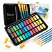 Bianyo 36 Colors Watercolor Paint Set with 10+1 pcs Watercolor Brushes  8 pcs Watercolor Paper  a Watercolor Paper Swatch and a Zipper Pouch