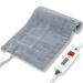 SAFER Electric Heating Pad for Back Cramps Neck Shoulder Arms Legs Abdomen & Knee Pain Relief Quick-Heat Pad with LCD Control Panel Auto Off Machine Washable 12x24(Silver Gray )