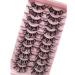 Josiezoey 10 Pairs D Curl 3D 15mm Russian Strip Lashes Faux Mink Wispy Fluffy Curly False Eyelashes - Natural Look Fake Eyelashes - Buy Online on GoSupps.com