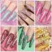 RARJSM Glitter Gel Nail Polish Set - 6PCS Reflective Shinny Gel Polish in Gold, Hot Pink, Green, Red, and Silver - Nail Art Varnish Manicure Kit with Diamond Sparkle - Gift Package Included - Buy Online on GoSupps.com