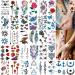 COKTAK 64 Sheets Waterproof Temporary Tattoos Set - Variety Pack for Men, Women, Kids - Moon, Star, Butterfly, Birds, Planets Designs - Arm, Neck, Face, Letters - Fake Tatoos Sticker Kit - Buy Online on GoSupps.com