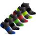 Prince Boys' Low Cut Athletic Socks with Cushion for Active Kids (6 Pair Pack) Large Grey