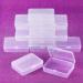 SATINIOR 12 Pack Clear Plastic Beads Storage Containers with Hinged Lid - 4.45 x 3.3 x 1.18 Inch - Ideal for Beads and More - Buy Online on GoSupps.com