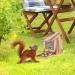 Relaxdays Squirrel Feeder House Feeding Station Box Standing Wooden HWD: 17.5 x 12 x 25 cm Flamed - Buy Online on GoSupps.com