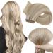 Hetto treat real hair Extensions blond hairless extensions remy real hair extensions brawl hair recovery highlight blond #17/23 80g 40 cm 40cm 3-1 #17/23 ashblond mix medium blonde