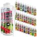 C.P.Sports beverage syrup for mineral drink i syrup sugar-free for vital drink raspberry limets with vitamins i beverage concentrate for mixing with water for sports drink I 2 liter + 2 pump dispenser raspberry lime (2 Pack)