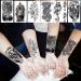3D Black Skull & Rose Temporary Tattoos | Waterproof Arm & Neck Tattoos for Men & Women - Shegazzi - Buy Online on GoSupps.com