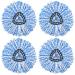 4 Pack Spin Mop Refill Mop Head Compatible with Ocedar 2-Tank System, Rinse Cleaning Microfiber Mop Head Replacement 4 Pack for TWO-TANK SYSTEM