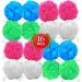 16 Pack Bath Loofah Shower Sponge Pouf Body Scrubber Exfoliator Scrubber Ball for Small Hands and Kids (Set of 16)