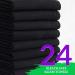Green Lifestyle Black Bleach Proof Towels Bulk Set - 100% Cotton, 16' x 25' - Premium Spa Quality, Super Soft & Absorbent - 24 Pack for Gym, Pool, Spa, Salon & Home - Buy Online on GoSupps.com