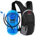 SHARKMOUTH Hiking Hydration Backpack with 2L BPA Free Water Bladder Small Lightweight and Insulated Pack for Kids Men and Women to Running Cycling Black